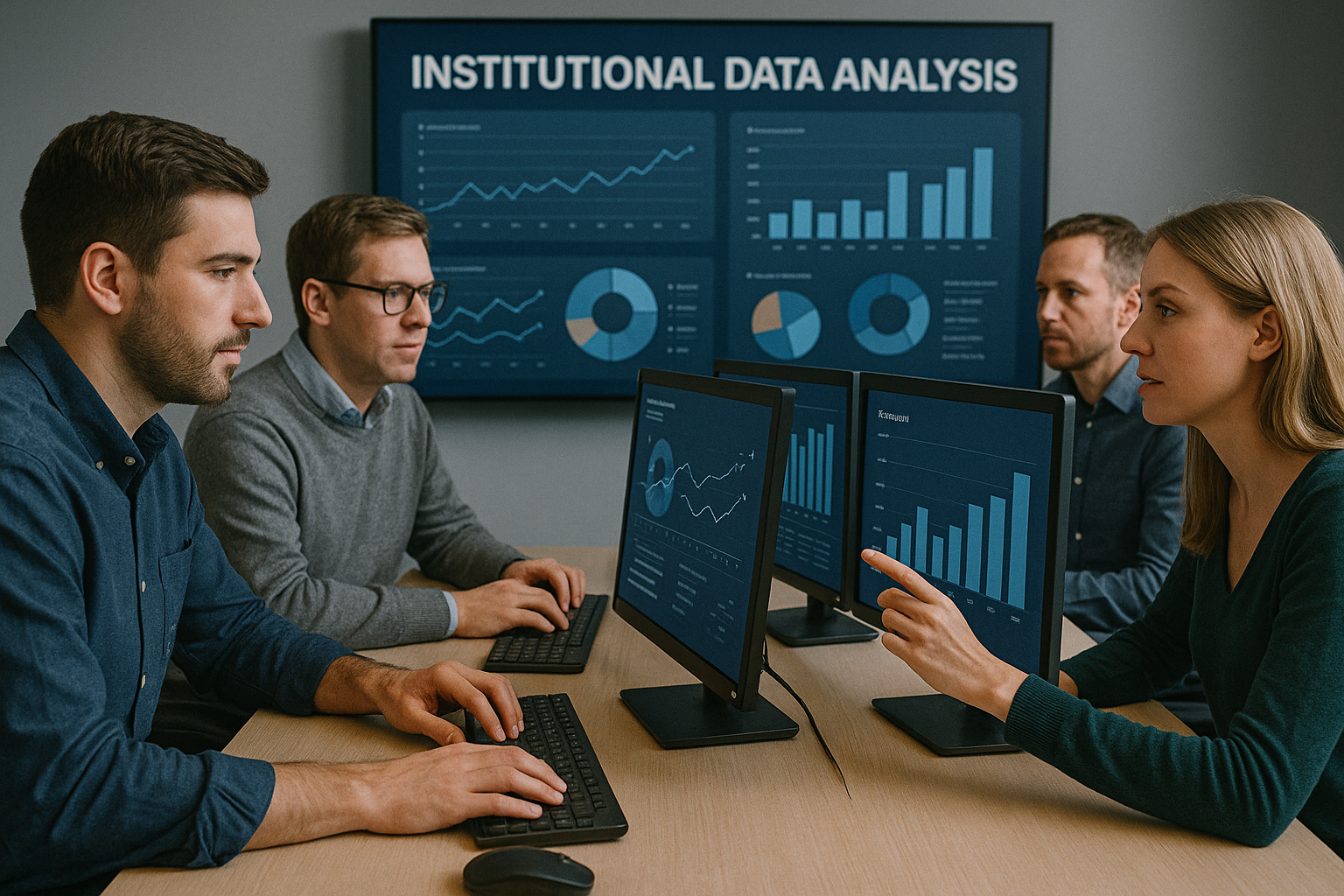 Graphs and dashboards with institutional data analysis